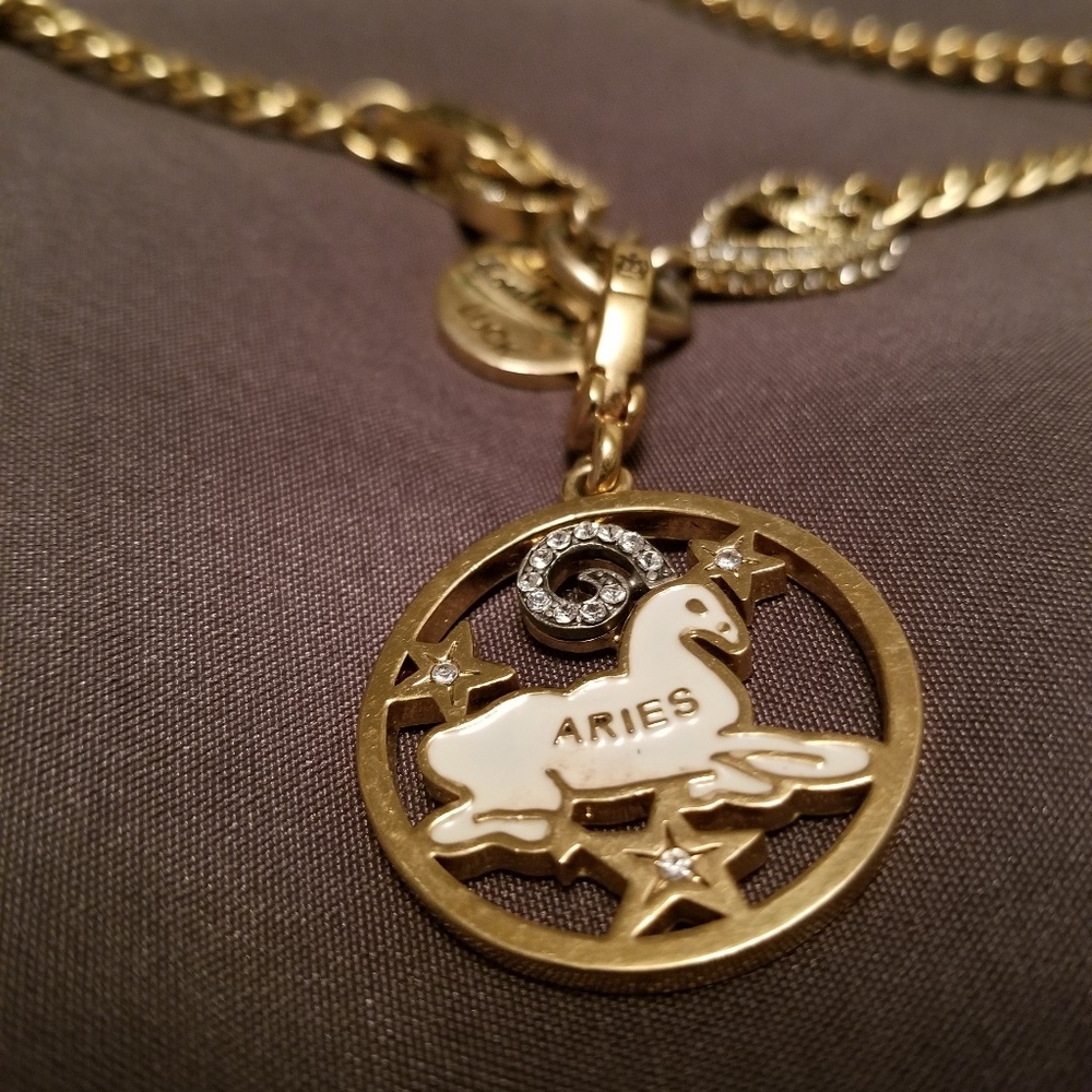 Juicy Couture Aries Zodiac Charm and Necklace